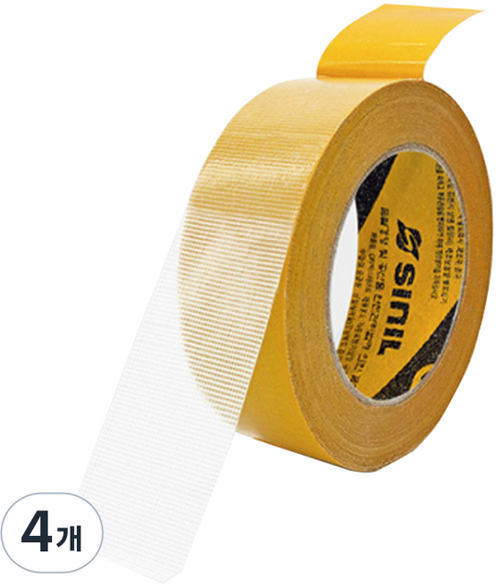 Sinil Tape 強力雙面膠帶 網狀型 30mm x 20m, 透明, 4個