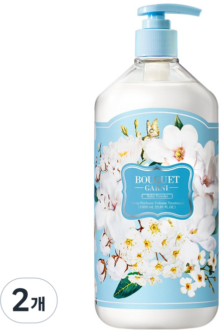 부케가르니 딥퍼퓸 볼륨 트리트먼트 베이비파우더, 1L, 2개