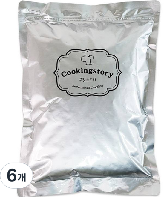 쿠킹스토리 밀크 컴파운드 코인 코팅초콜릿, 1kg, 6개