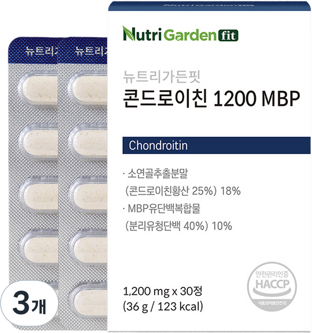 Nutrigarden Fit 軟骨素 1200 MBP 36g, 3個, 30錠