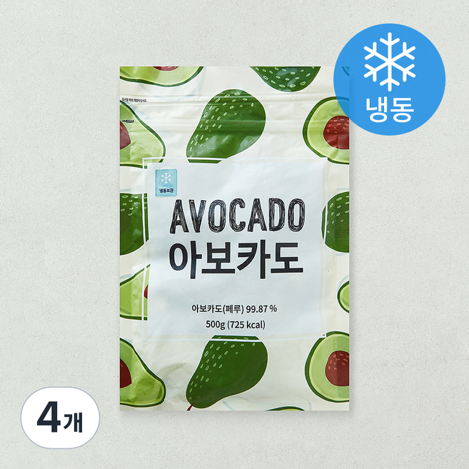 딜라잇가든 페루산 아보카도 다이스드 (냉동), 4개, 500g