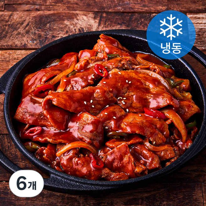 설야멱적 제주 돼지 고추장 불고기 (냉동), 400g, 6개