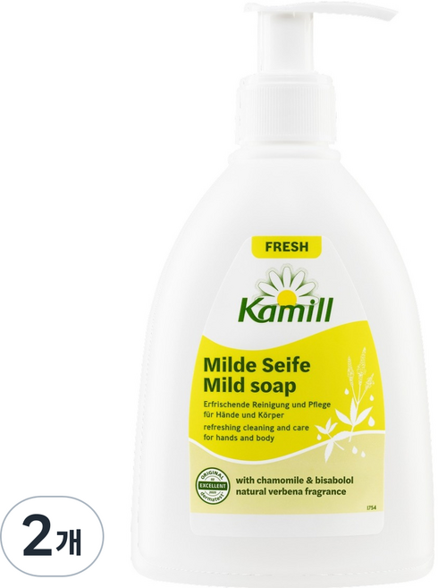 카밀 마일드 솝 핸드 & 바디워시 프레쉬, 300ml, 2개