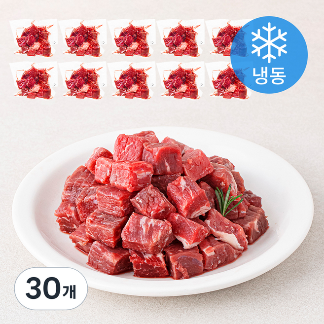 근육꼬기 설도 큐브 칼집 (냉동), 30개, 150g