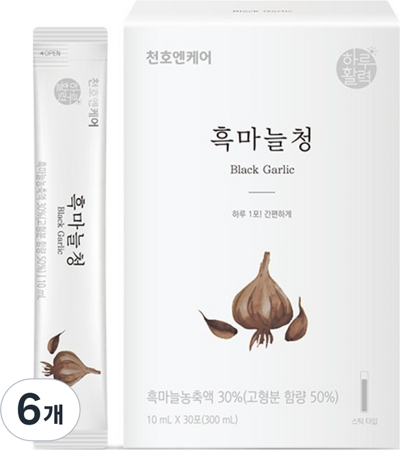 천호엔케어 흑마늘청, 10ml, 30개입, 6개