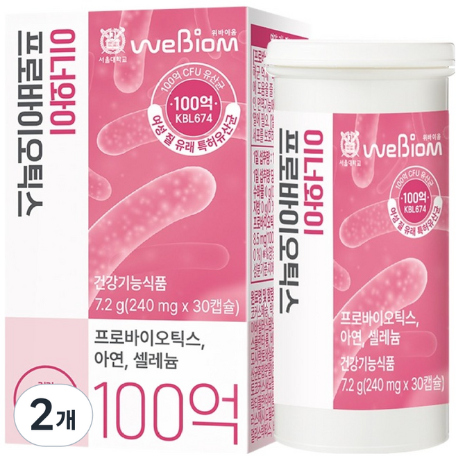 위바이옴 이너와이 프로바이오틱스, 30정, 2개
