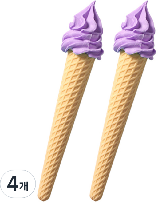 스위트 아이스크림 지우개, 퍼플, 4개