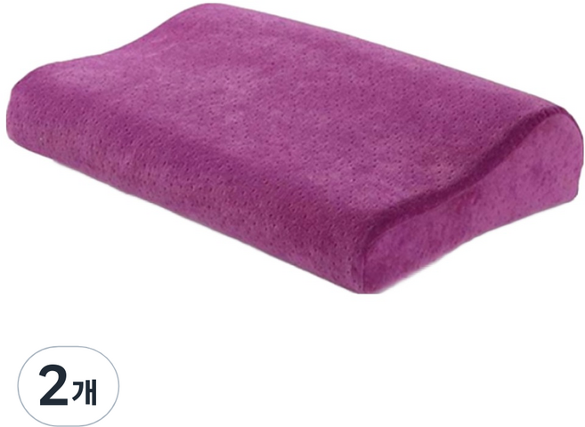 하와이슬립 메모리폼 경추베개, 퍼플, 2개