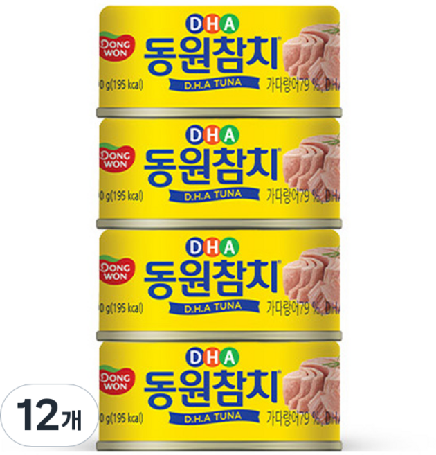 동원참치 DHA 통조림, 90g, 12개