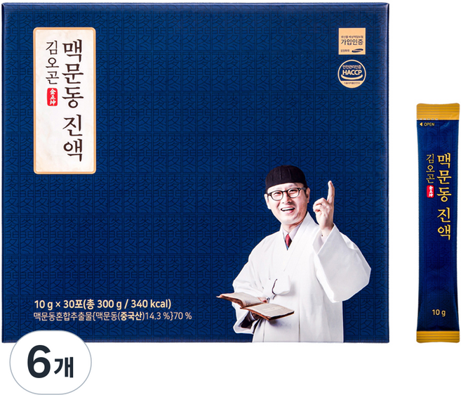 김오곤 맥문동 진액 30p, 300g, 6개