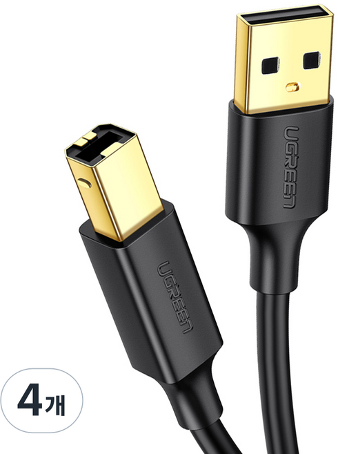유그린 USB2.0 AM BM 케이블, 4개, 2m