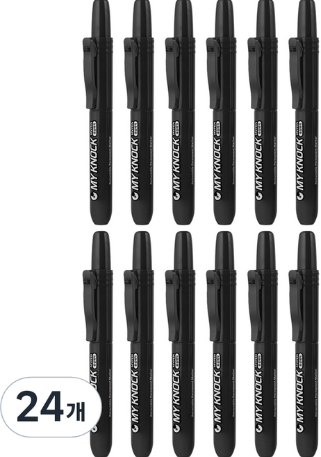 마이펜 마이노크 유성매직 M, 검정, 24개
