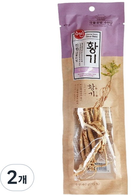 조은약초 국내산 수빈 황기, 40g, 2개