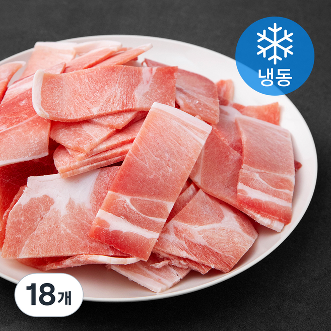국제식품 미국산 수입돈목전지 불고기용 6 x 5 x 0.3 cm (냉동), 1kg, 18개