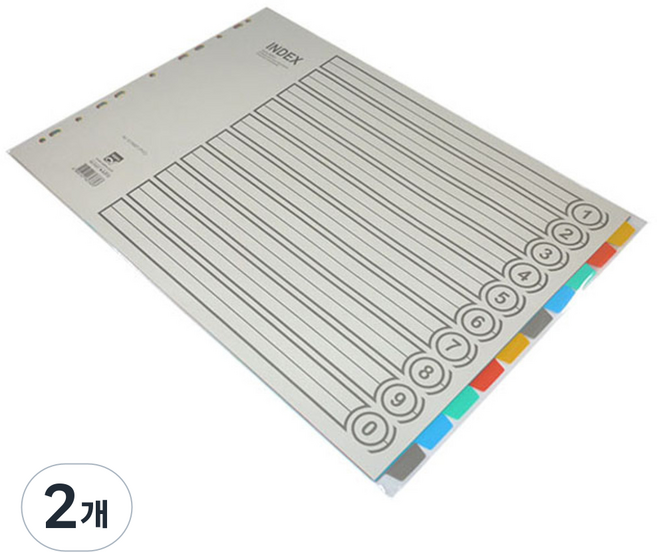 알파 인덱스간지 A3 PVC 10분류 AI-810, 2개