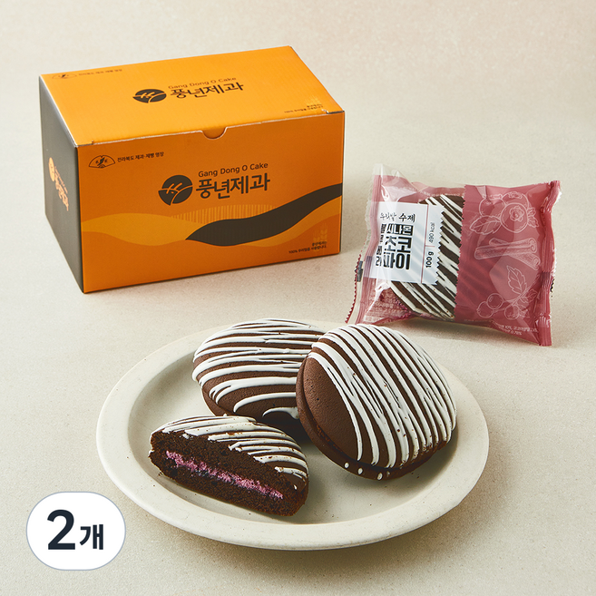 풍년제과 우리쌀 수제 블루베리 시나몬 초코파이 5개입, 500g, 2개