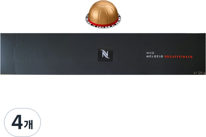 NESPRESSO Vertuo 膠囊咖啡 Melogio Decaffeinato 膠囊咖啡, 10入, 4個, 12.5g
