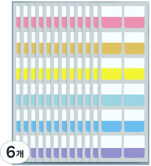 만들하비 인덱스 접착 메모지 대용량 15 네온컬러, 120개입, 6개
