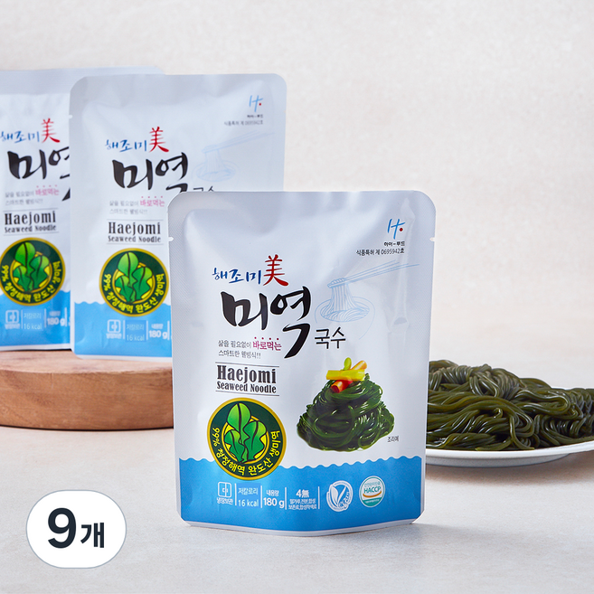 하이푸드 해조미 미역국수, 180g, 9개