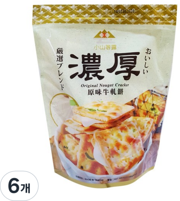 밤부하우스 오리지널 누가크래커, 140g, 6개