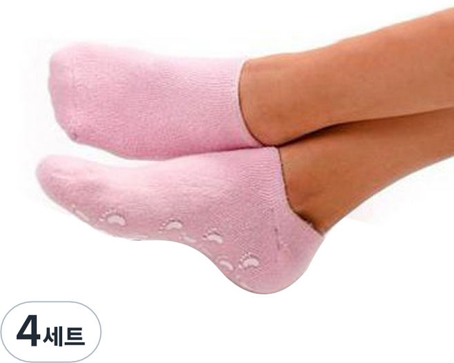 모모 몬스터 모이스춰 보습양말 핑크, 4세트