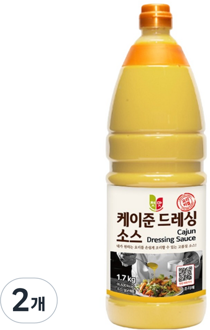 첫맛 케이준 드레싱 소스, 1.7kg, 2개