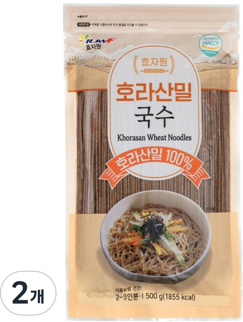 효자원 호라산밀 국수, 500g, 2개