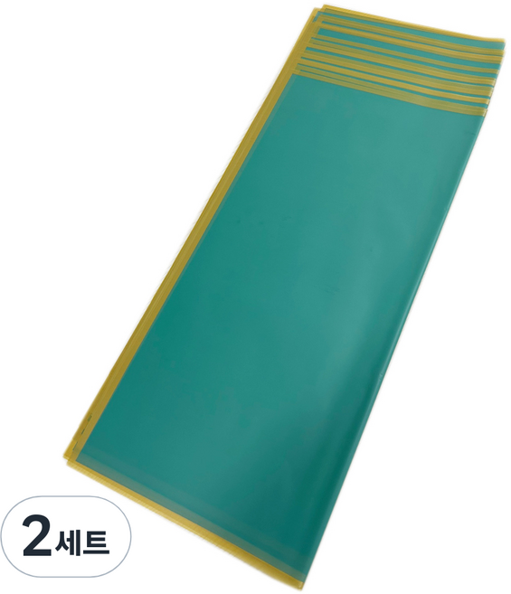 만들하비 선물 꽃포장 투명 플로드지 20p, 10 청록, 2세트