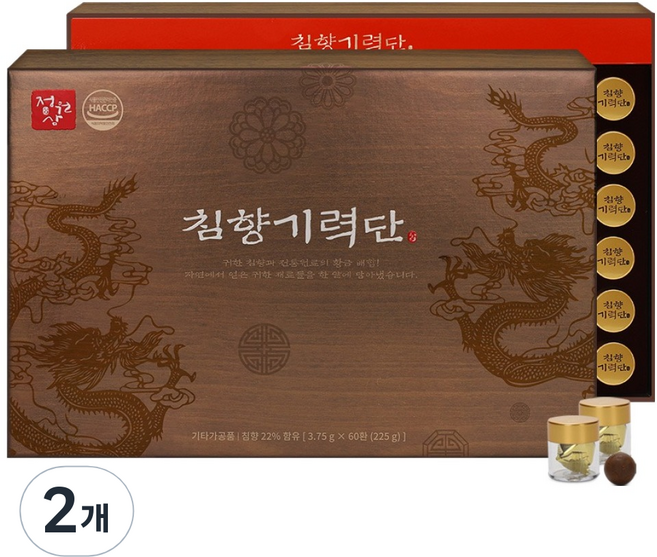 정원삼 침향 기력단 60p, 225g, 2개