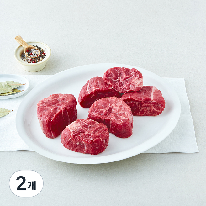 미트엔조이 미국산 아롱사태 절단 찜 장조림용 (냉장), 2개, 600g