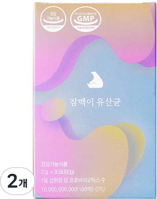 잠백이 프로바이오틱스 유산균 30p, 2개, 60g