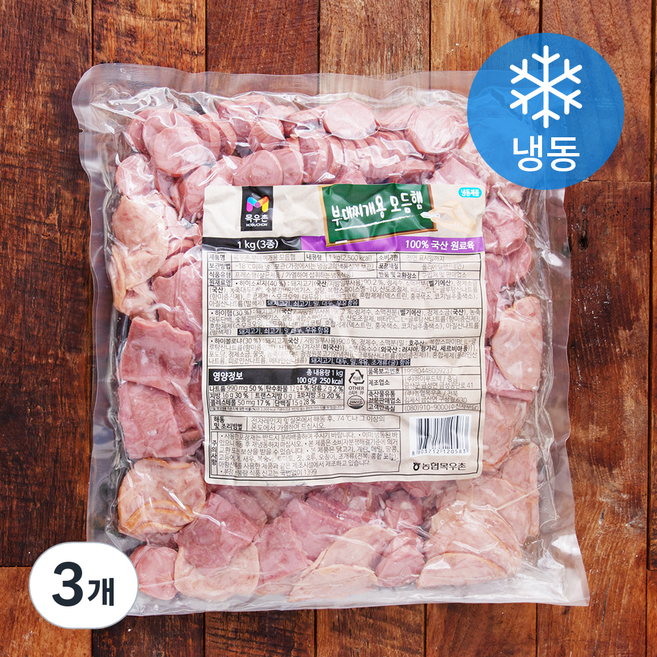 목우촌 부대찌개 모듬햄 (냉동), 1kg, 3개