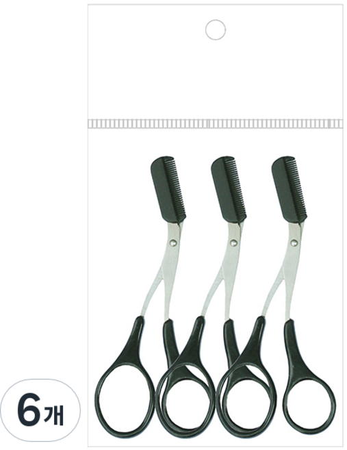 다크니스 눈썹가위, 블랙, 6개