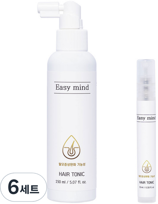 이지마인드 두피케어 맥주효모 쿨링 약산성 비건 헤어토닉 150ml + 10ml 세트, 6세트