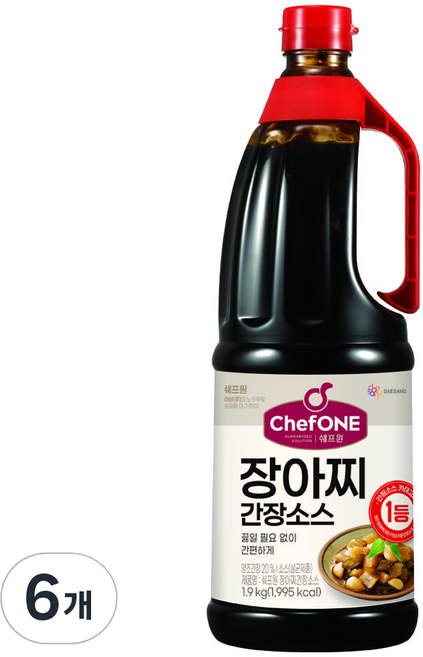 쉐프원 장아찌 간장소스, 6개, 1.9kg