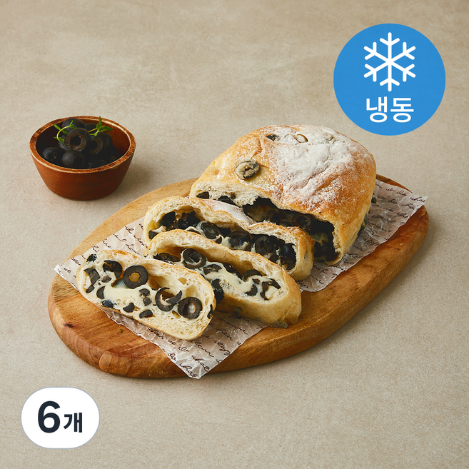 듬뿍 올리브 치아바타 (냉동), 260g, 6개, 1개입