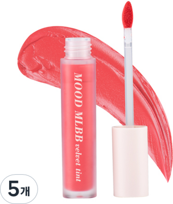 키핀터치 무드 엠엘비비 벨벳 립틴트 시즌 1, M05 메리코랄, 5개, 5g