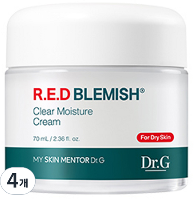 닥터지 레드 블레미쉬 클리어 모이스처 크림, 70ml, 4개
