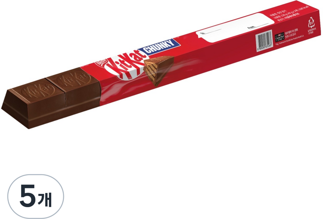 KitKat 청키 3입 프로모션 팩, 120g, 5개