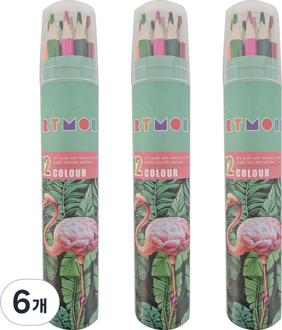 아트모아 전문가용 색연필, 12색, 6개