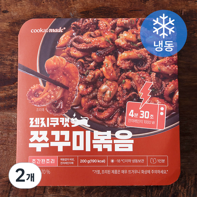 쿠캣 쭈꾸미볶음 (냉동), 200g, 2개