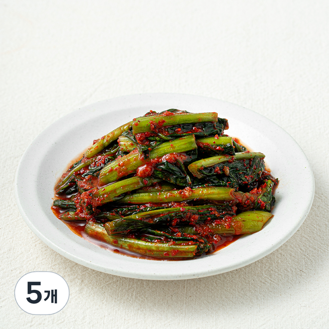 해담촌 전통식품 인증 갓김치, 350g, 5개