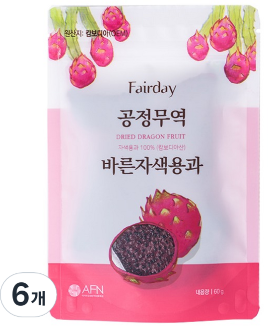 Fairday 公平貿易 正直紫火龍果, 60g, 6個