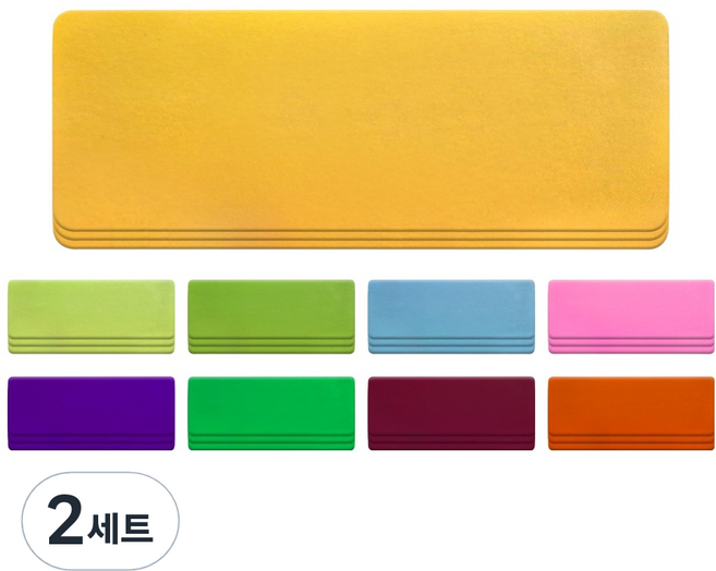 월드크린 자석 이름표 컬러 라벨 소(80 x 30 mm) 9종 x 3p 세트, 혼합색상, 2세트