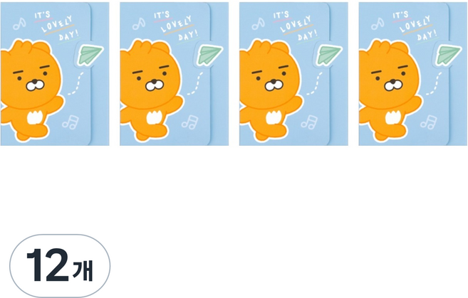 카카오프렌즈 리틀프렌즈 러블리 4단 점착 메모지, 리틀라이언, 140매, 12개