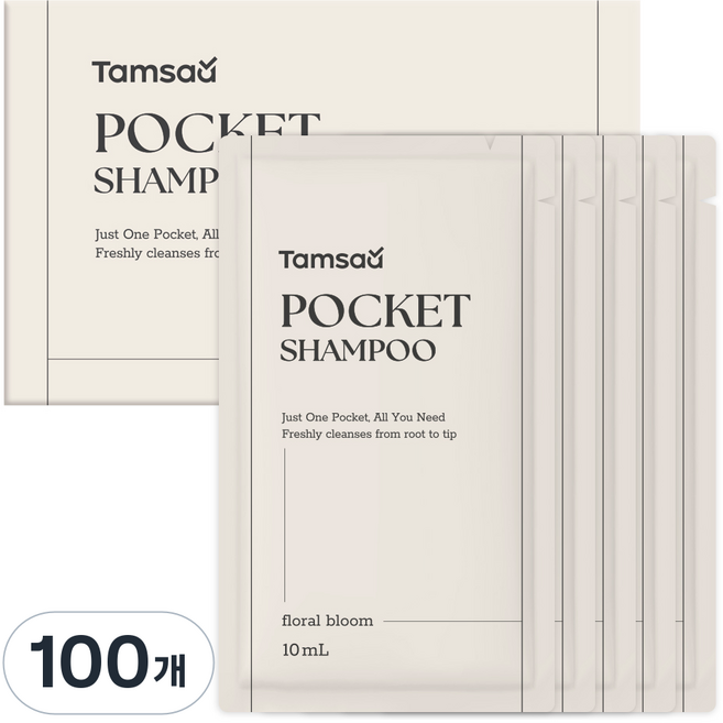 탐사 포켓 여행용 샴푸, 10ml, 100개