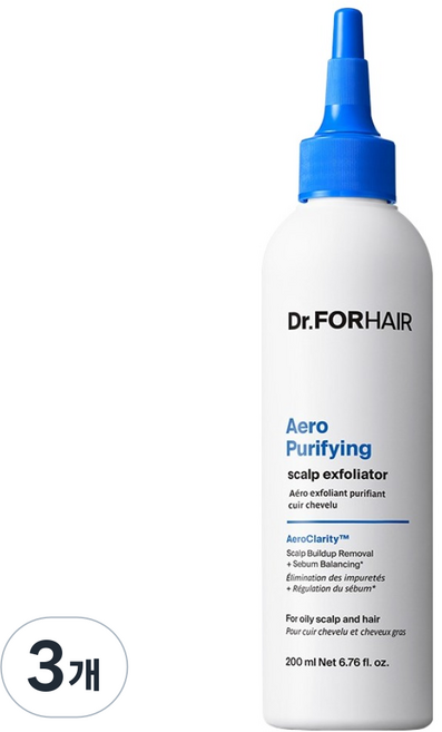 닥터포헤어 에어로 퓨리파잉 지성두피 딥클렌징 각질제거 스케일러, 3개, 200ml