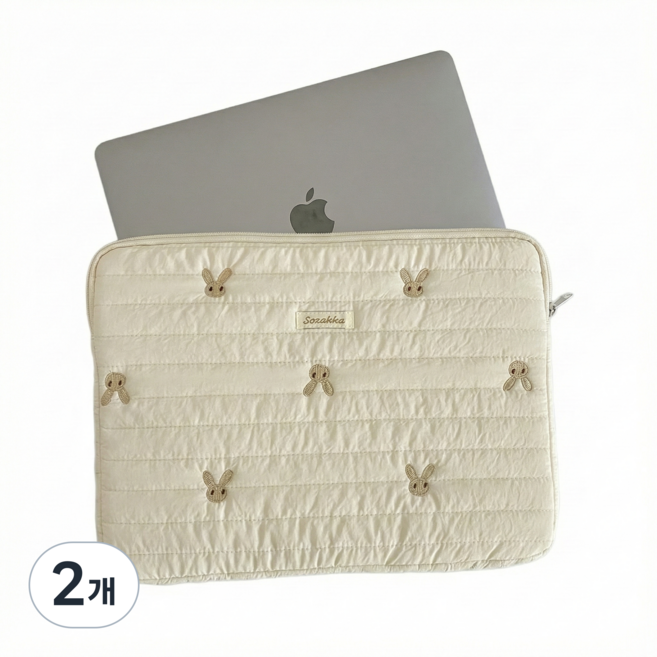 지피코 아이패드 파우치 태블릿 가방 11인치, 토끼, 2개