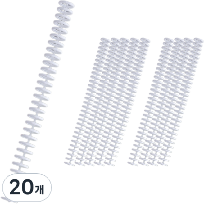 30공 바인더 루즈링, 화이트, 20개, 12mm