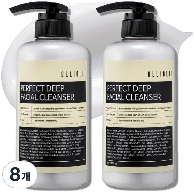 올리올리 퍼펙트 딥 폼클렌징, 500g, 8개